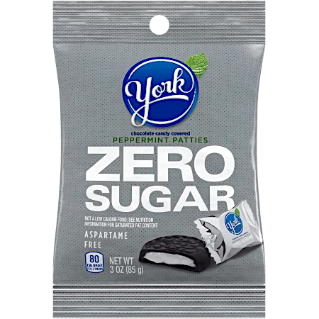 York Zero Sugar Chocolate Candy Covered Peppermint Patties